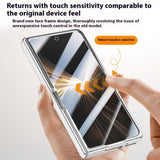 For-Honor-Magic-V5-5G-Magnetic-Case-PC-+-Acrylic-Phone-Cover-with-Anti-Spy-Screen-Protector,-Lens-Kickstand-Black