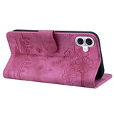 For-iPhone-17-Case-Cherry-Blossom-Cat-Imprinted-Leather-Phone-Cover-with-Wrist-Strap-Rose