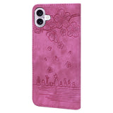 For-iPhone-17-Case-Cherry-Blossom-Cat-Imprinted-Leather-Phone-Cover-with-Wrist-Strap-Rose