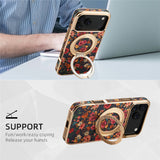 A22-For-iPhone-17-Pro-Case-Compatible-with-MagSafe-Kickstand-Electroplated-Floral-Phone-Cover-Purple