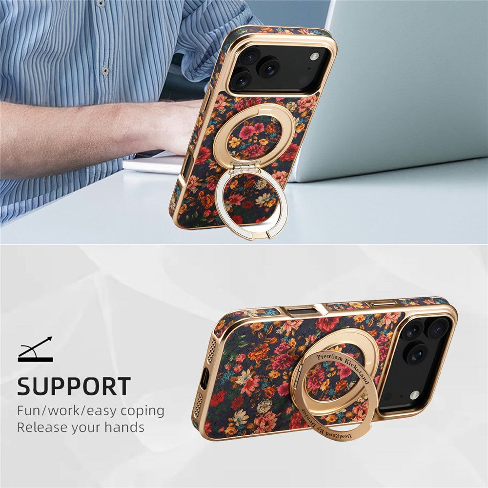 A22-For-iPhone-17-Pro-Case-Compatible-with-MagSafe-Kickstand-Electroplated-Floral-Phone-Cover-Purple