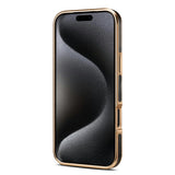 DENIOR-A01-For-iPhone-17-Pro-Case-Waxy-Texture-Genuine-Cow-Leather-Electroplating-Back-Cover-Black