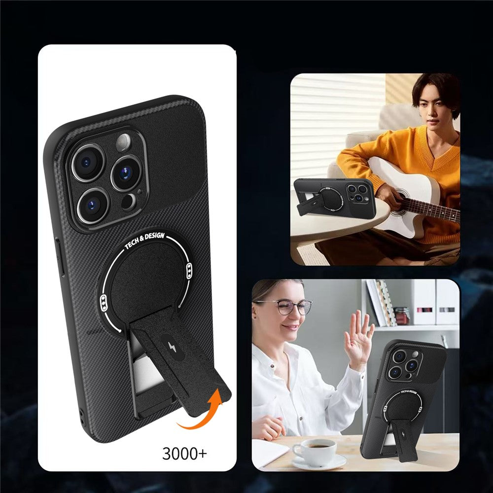 For-iPhone-12-Pro-Max-Case-with-Kickstand-Carbon-Fiber-Texture-PC-+-TPU-Phone-Cover-Blue