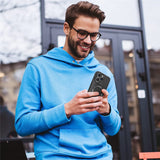 For-iPhone-12-Pro-Max-Case-with-Kickstand-Carbon-Fiber-Texture-PC-+-TPU-Phone-Cover-Blue