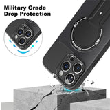 For-iPhone-12-Pro-Case-with-Kickstand-Carbon-Fiber-Texture-PC-+-TPU-Phone-Cover-Red