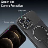 For-iPhone-12-Pro-Case-with-Kickstand-Carbon-Fiber-Texture-PC-+-TPU-Phone-Cover-Red