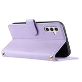 For-Samsung-Galaxy-A17-5G-/-A17-4G-/-A26-5G-/-A16-5G-/-A16-4G-Case-Wallet-Rhombus-Grid-PU-Leather-Phone-Cover-with-Shoulder-Strap-/-Wrist-Strap-Purple
