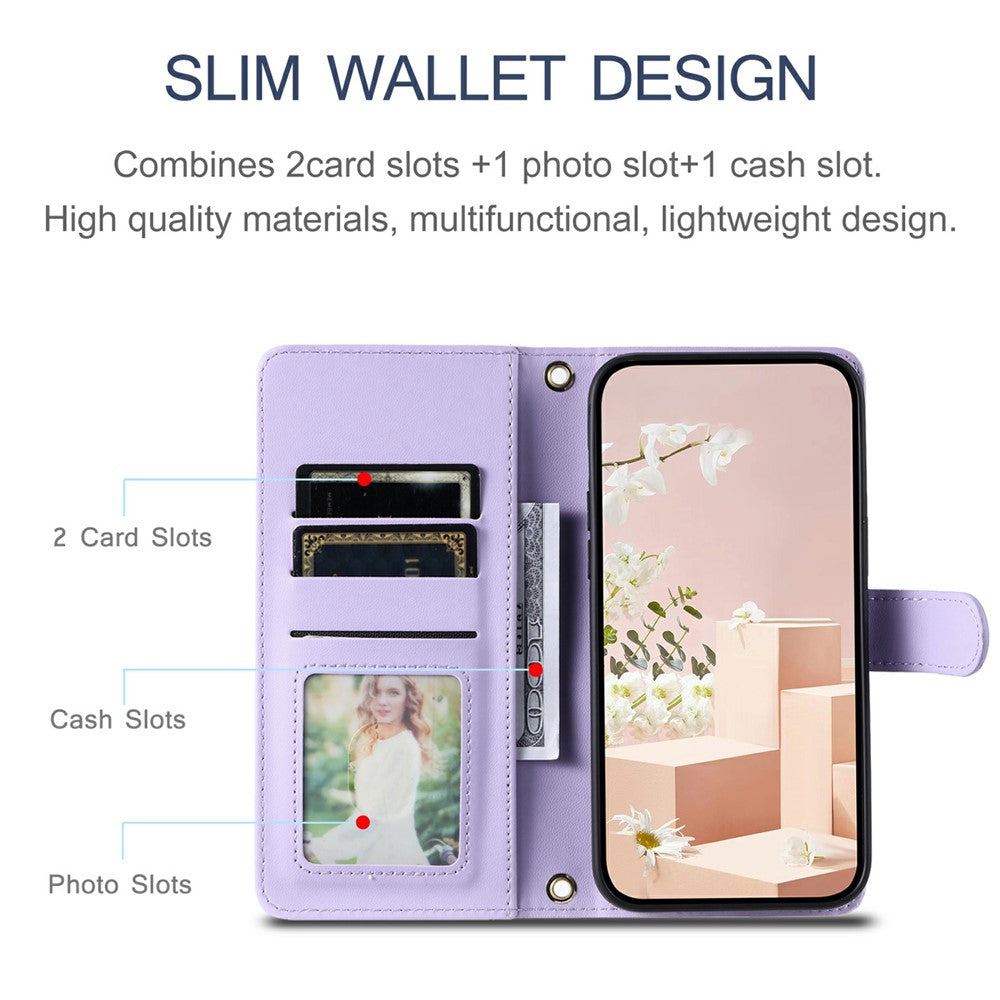 For-Samsung-Galaxy-A17-5G-/-A17-4G-/-A26-5G-/-A16-5G-/-A16-4G-Case-Wallet-Rhombus-Grid-PU-Leather-Phone-Cover-with-Shoulder-Strap-/-Wrist-Strap-Purple