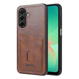 AZNS-K1-Series-For-Samsung-Galaxy-S25-FE-Case-Calf-Texture-Anti-Drop-PU-+-TPU-Phone-Cover-Coffee