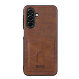 AZNS-K1-Series-For-Samsung-Galaxy-S25-FE-Case-Calf-Texture-Anti-Drop-PU-+-TPU-Phone-Cover-Coffee
