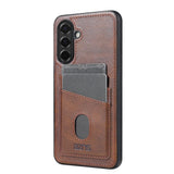 AZNS-K1-Series-For-Samsung-Galaxy-S25-FE-Case-Calf-Texture-Anti-Drop-PU-+-TPU-Phone-Cover-Coffee