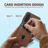 AZNS-K1-Series-For-Samsung-Galaxy-S25-FE-Case-Calf-Texture-Anti-Drop-PU-+-TPU-Phone-Cover-Coffee