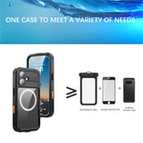 SHELLBOX-For-iPhone-17-IP68-Waterproof-Case-Compatible-with-MagSafe-Clear-Phone-Cover-Black