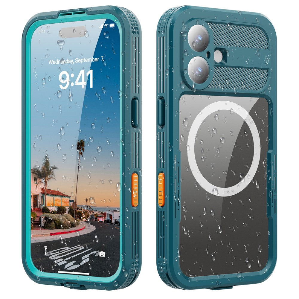 SHELLBOX-For-iPhone-17-IP68-Waterproof-Case-Compatible-with-MagSafe-Clear-Phone-Cover-Blue