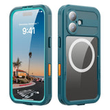 SHELLBOX-For-iPhone-17-IP68-Waterproof-Case-Compatible-with-MagSafe-Clear-Phone-Cover-Blue