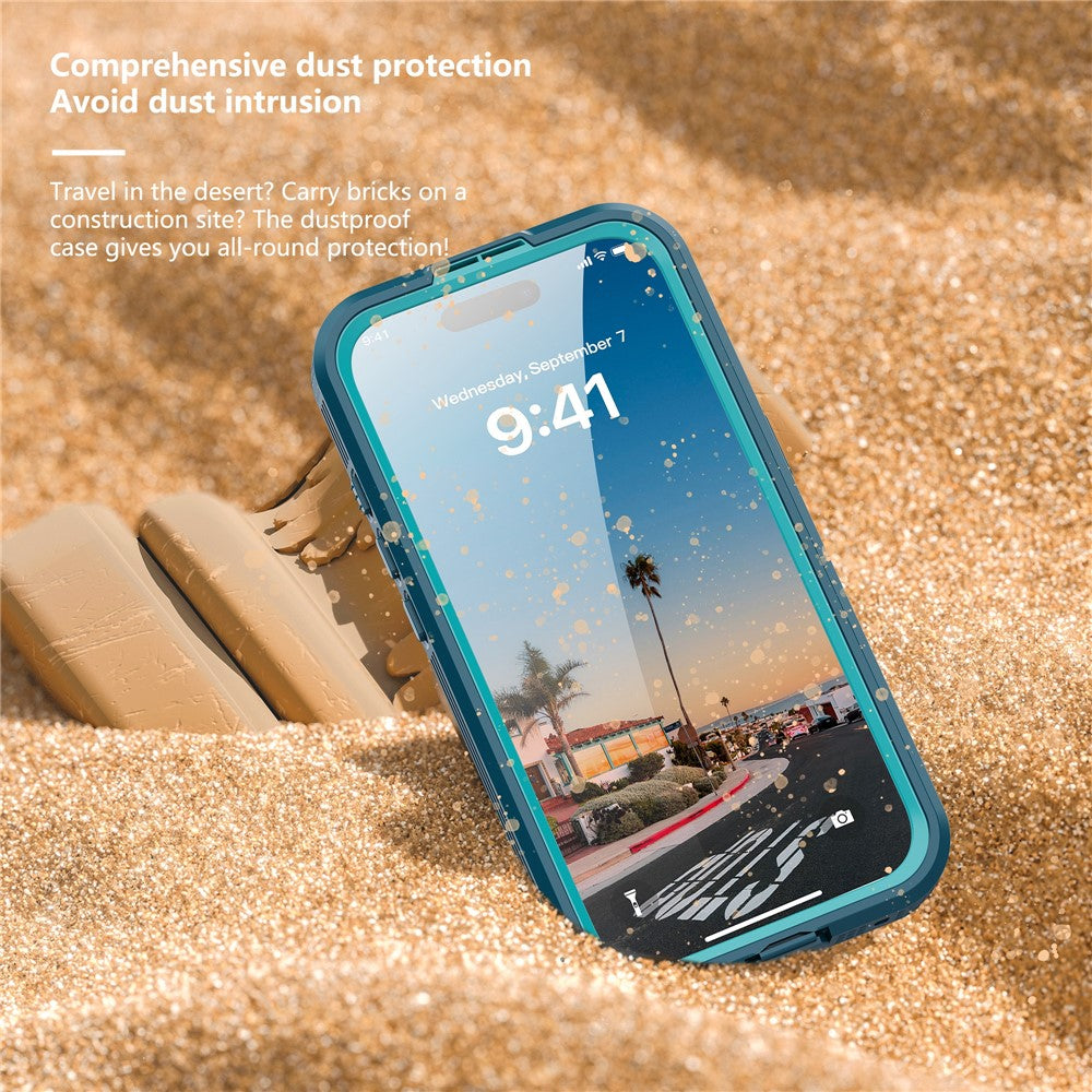 SHELLBOX-For-iPhone-17-IP68-Waterproof-Case-Compatible-with-MagSafe-Clear-Phone-Cover-Blue