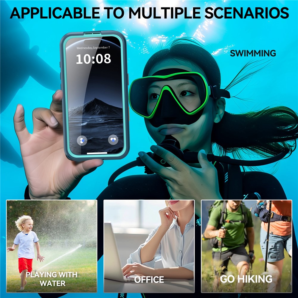 SHELLBOX-For-iPhone-17-Pro-IP68-Waterproof-Case-Compatible-with-MagSafe-Clear-Phone-Cover-Blue