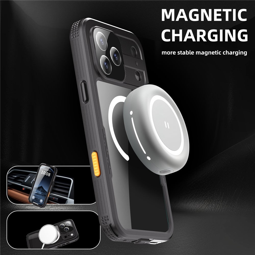 SHELLBOX-For-iPhone-17-Pro-Max-IP68-Waterproof-Case-Compatible-with-MagSafe-Clear-Phone-Cover-Black