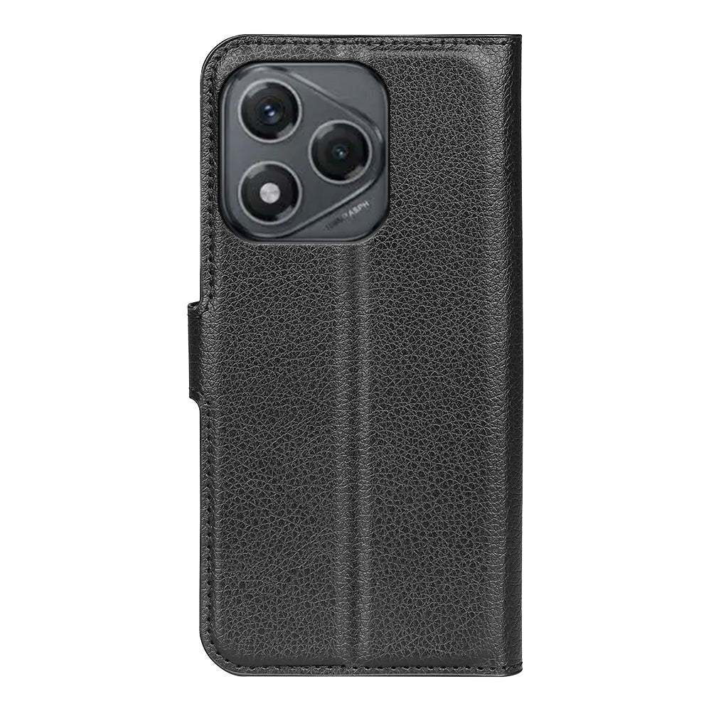 For-Honor-400-Smart-5G-/-4G-/-X7d-4G-Case-Litchi-Texture-Shockproof-Leather-Wallet-Phone-Cover-Black