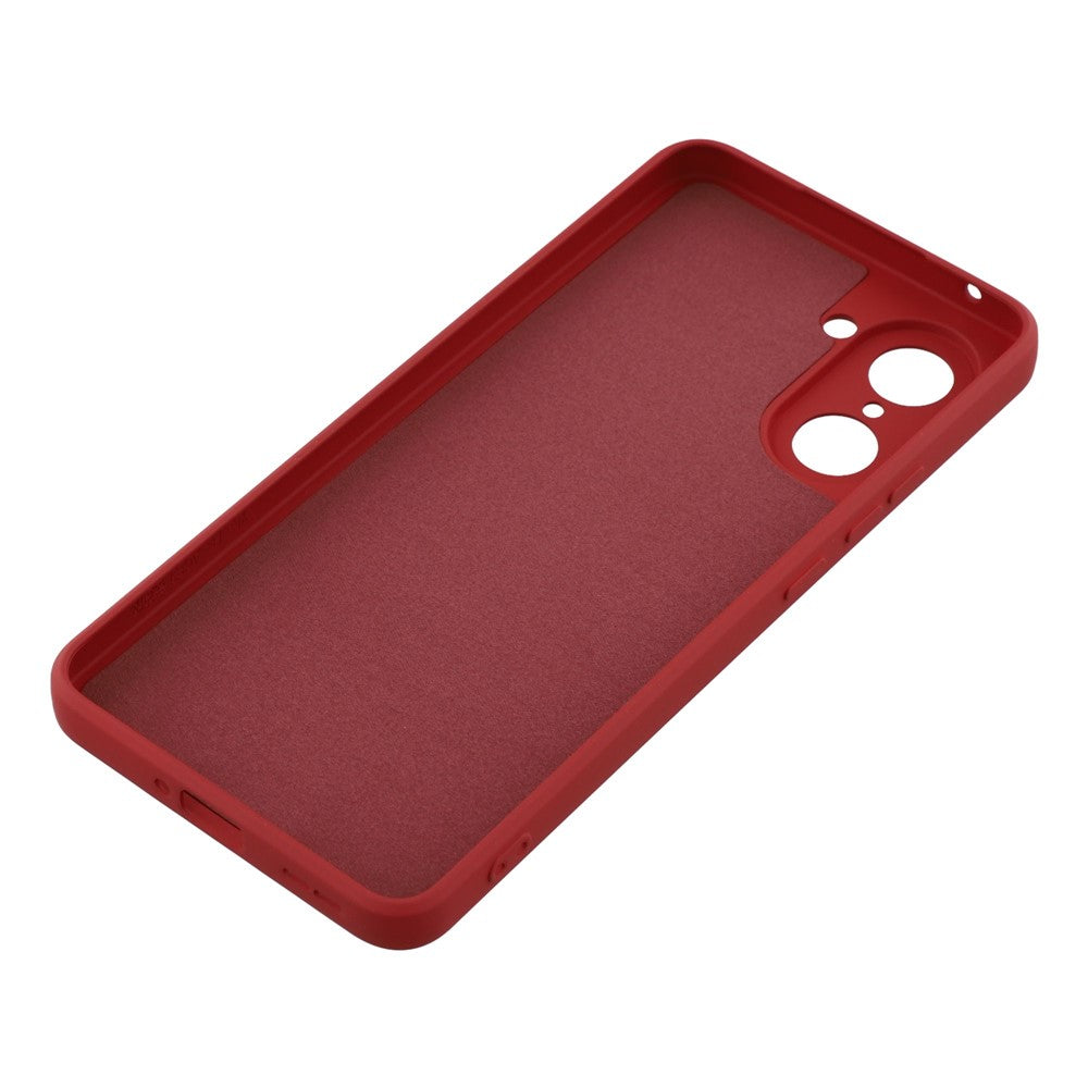 For-OnePlus-Nord-CE5-5G-/-Ace-5-Racing-5G-Case-TPU-Back-Soft-Anti-Scratch-Fiber-Lining-Phone-Cover-Hawthorn-Red