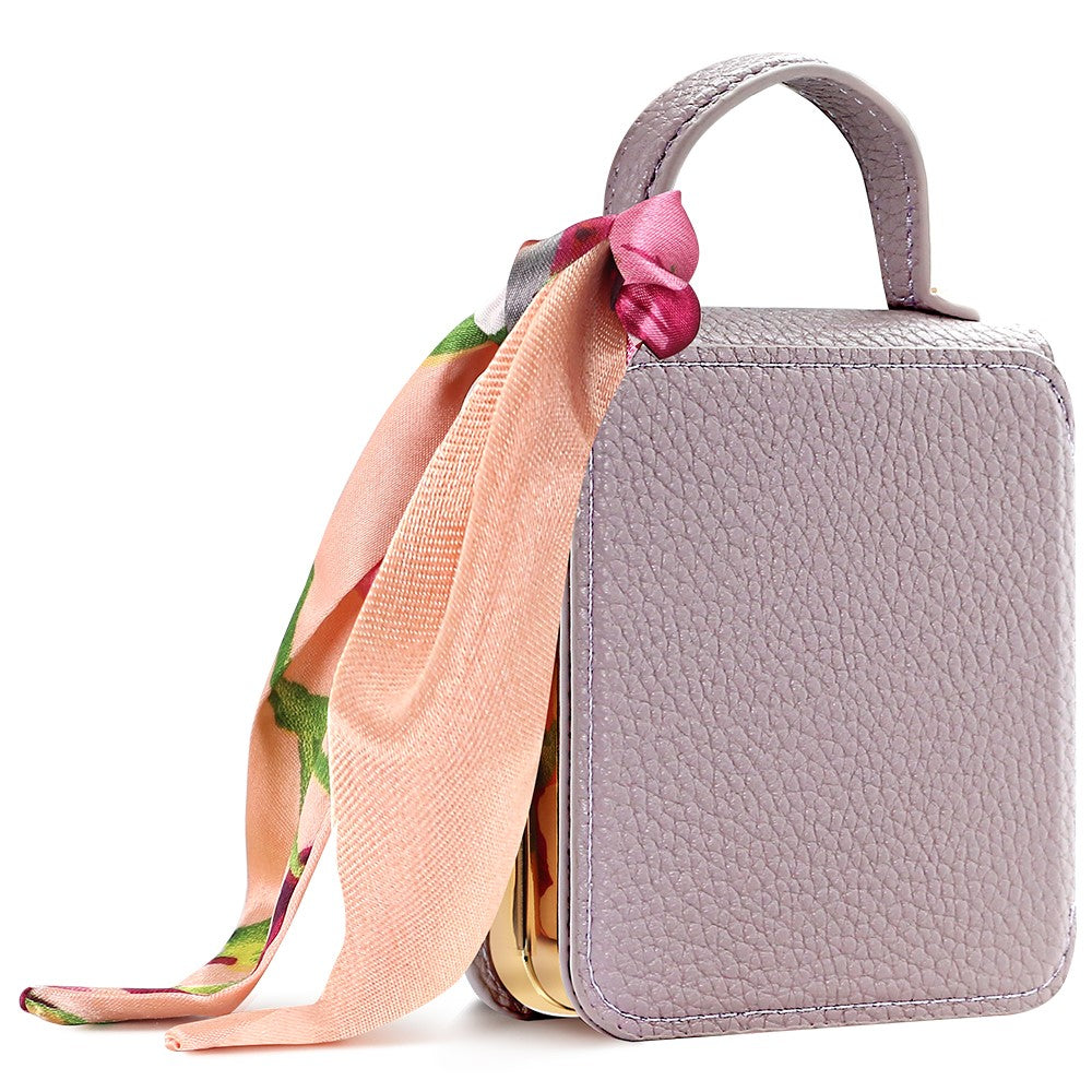 For-Samsung-Galaxy-Z-Flip7-5G-Case-PU-Leather-+-PC-Tote-Phone-Cover-with-Mirror-Purple