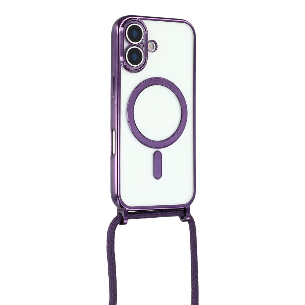 For-iPhone-17-Case-Compatible-with-MagSafe-Electroplating-Edge-TPU-Phone-Cover-with-Shoulder-Strap-Purple