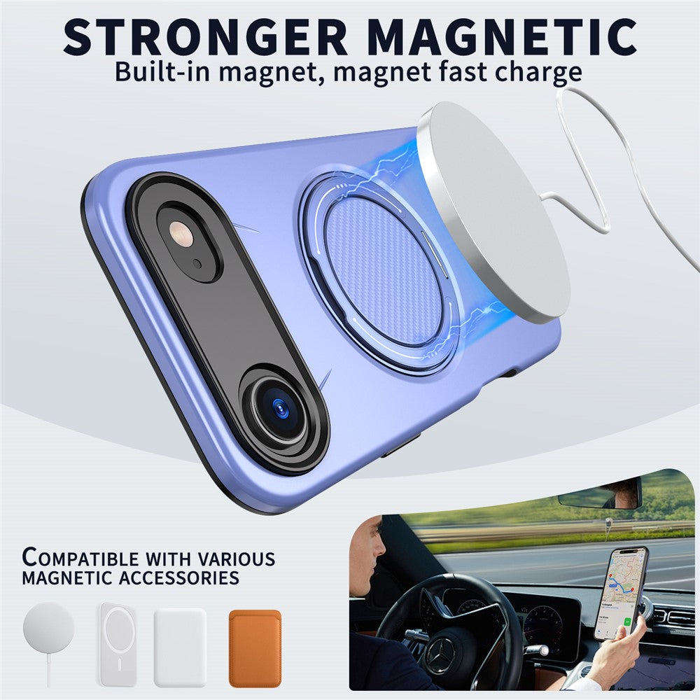 For-iPhone-Air-Magnetic-Case-Rotating-Kickstand-TPU-+-PC-Phone-Cover-Purple