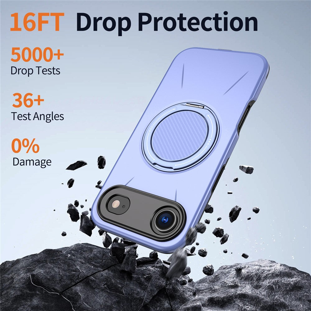 For-iPhone-Air-Magnetic-Case-Rotating-Kickstand-TPU-+-PC-Phone-Cover-Purple