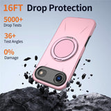 For-iPhone-Air-Magnetic-Case-Rotating-Kickstand-TPU-+-PC-Phone-Cover-Pink