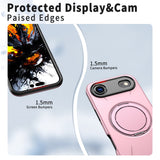 For-iPhone-Air-Magnetic-Case-Rotating-Kickstand-TPU-+-PC-Phone-Cover-Pink