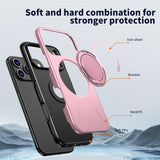 For-iPhone-17-Pro-Max-Magnetic-Case-Rotating-Kickstand-TPU-+-PC-Phone-Cover-Pink