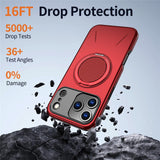 For-iPhone-17-Pro-Max-Magnetic-Case-Rotating-Kickstand-TPU-+-PC-Phone-Cover-Red