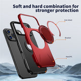 For-iPhone-17-Pro-Max-Magnetic-Case-Rotating-Kickstand-TPU-+-PC-Phone-Cover-Red