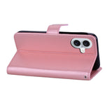 For-iPhone-17-Wallet-Case-Owl-Flower-Imprinted-Rhinestone-Leather-Cover-Rose-Gold