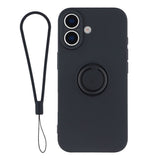 For-iPhone-17-Silicone-Case-with-Strap-Ring-Kickstand-Phone-Cover-Black