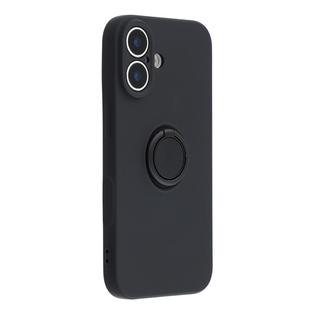 For-iPhone-17-Silicone-Case-with-Strap-Ring-Kickstand-Phone-Cover-Black