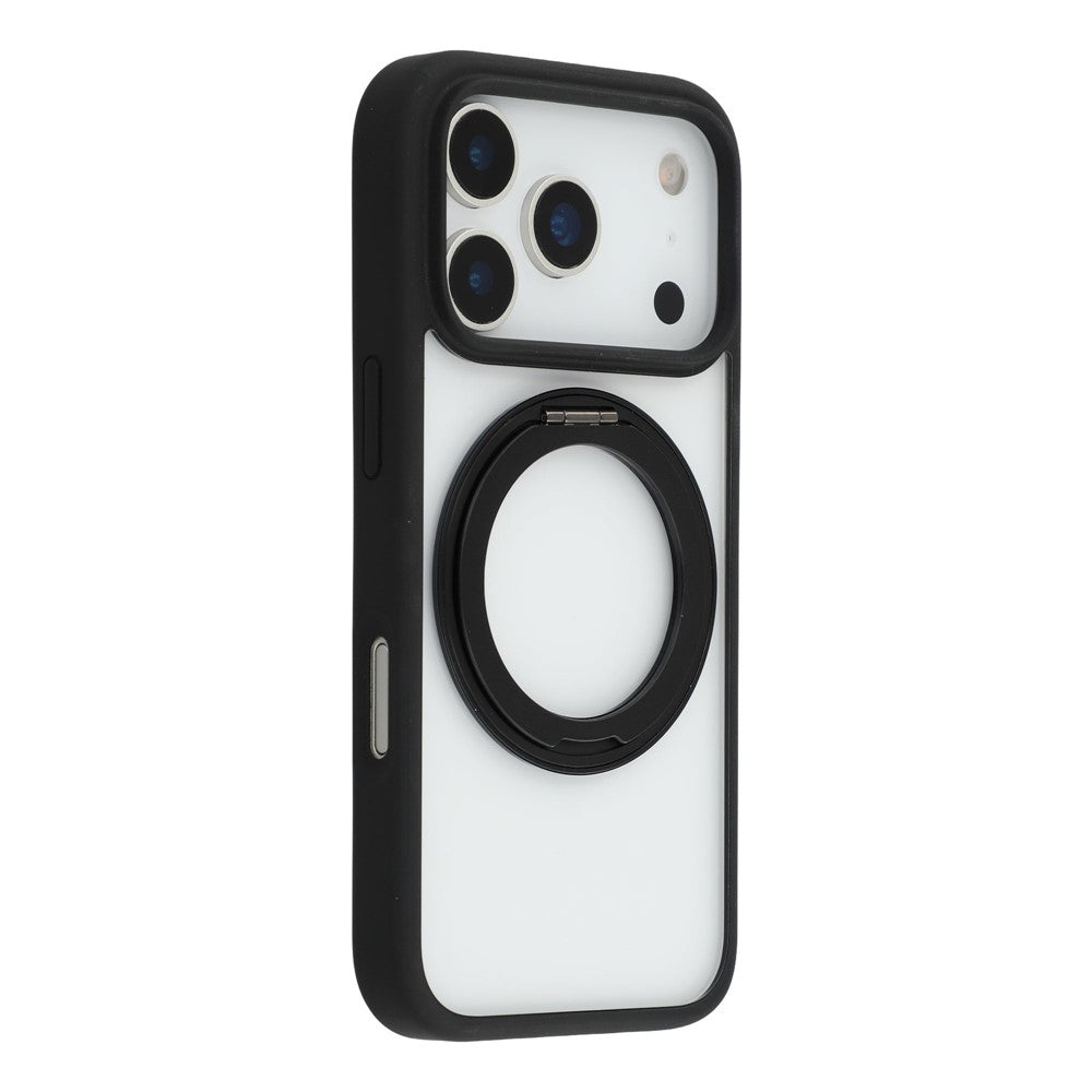 For-iPhone-17-Pro-Case-Ring-Holder-Kickstand-PC-+-TPU-Phone-Cover-Black
