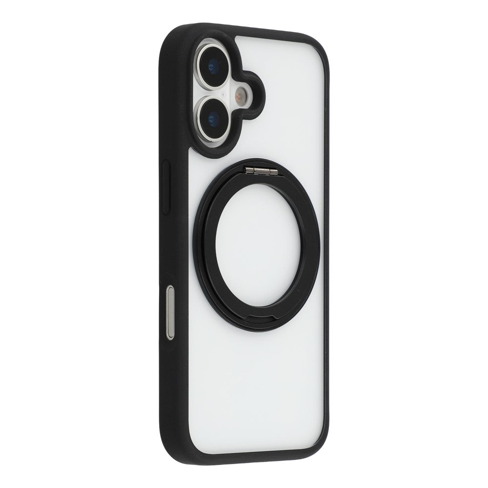 For-iPhone-17-Case-Ring-Holder-Kickstand-PC-+-TPU-Phone-Cover-Black