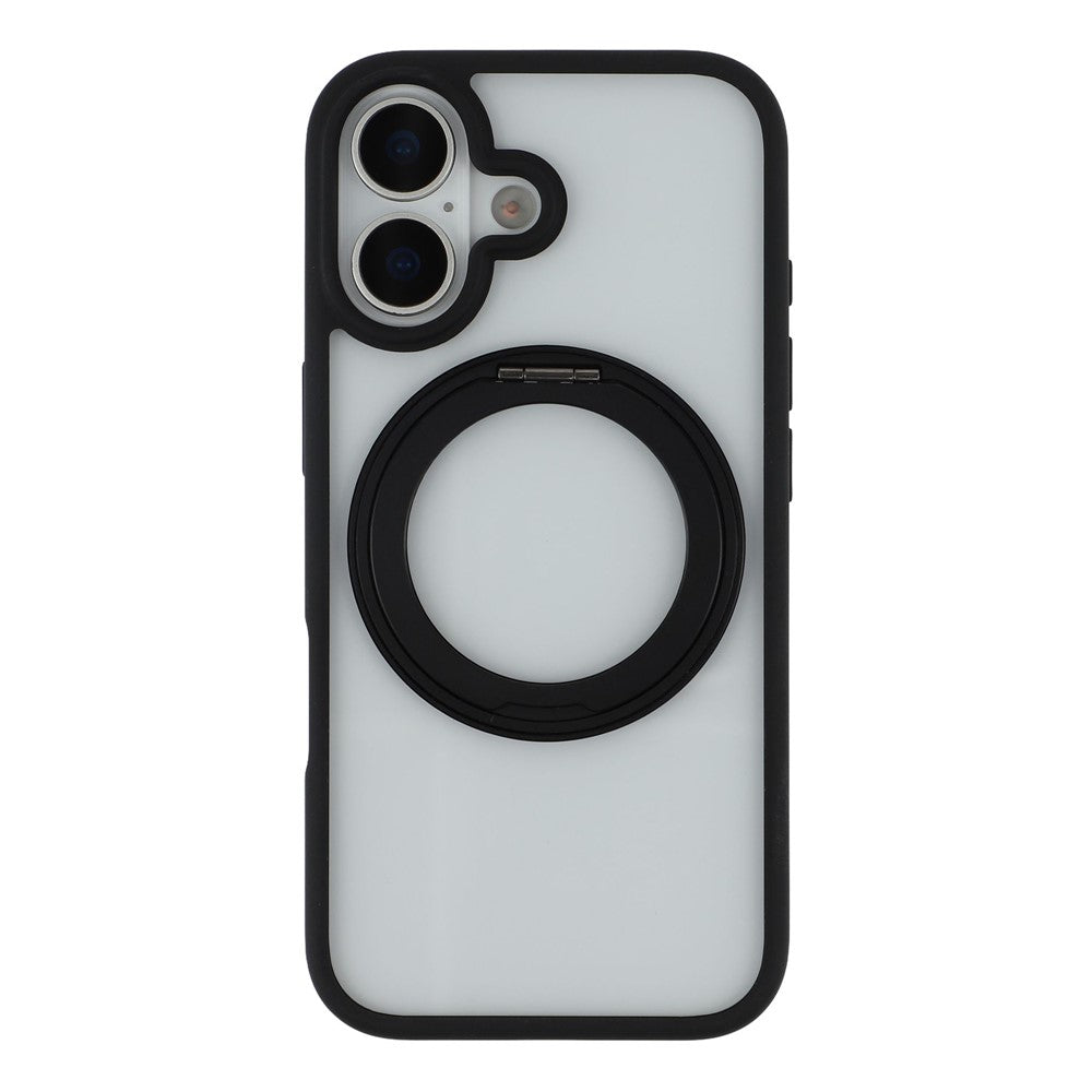 For-iPhone-17-Case-Ring-Holder-Kickstand-PC-+-TPU-Phone-Cover-Black