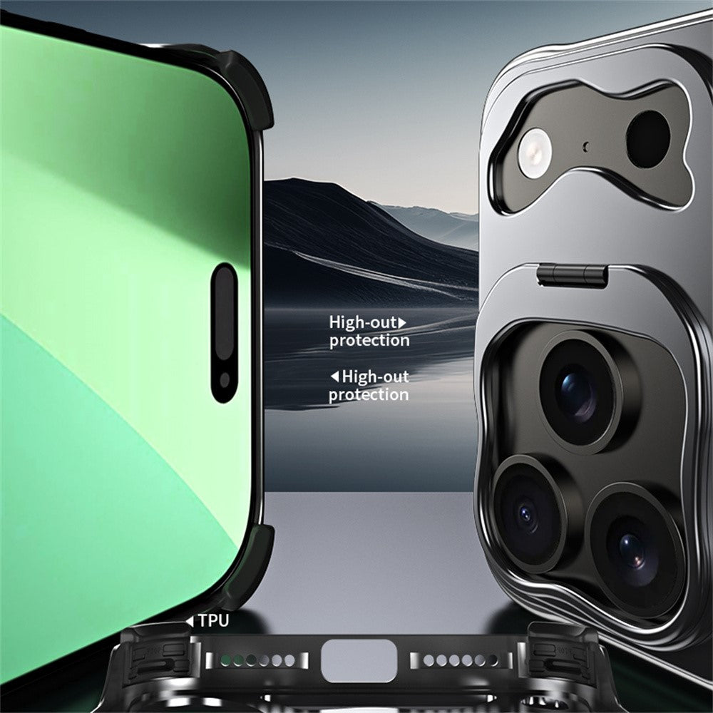 Auspicious-Cloud-Series-For-iPhone-17-Pro-Max-Hollow-Case-Aluminum-Alloy-Kickstand-Magnetic-Phone-Cover-Silver