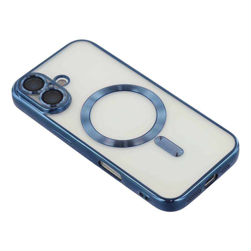 For-iPhone-17-Magnetic-Case-CD-Veins-Glass-Lens-Guard-TPU-Phone-Back-Cover-Blue