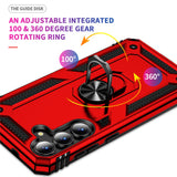 For-Samsung-Galaxy-S25-FE-Case-PC-+-TPU-Phone-Cover-with-Kickstand-Red