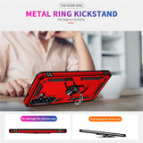 For-Samsung-Galaxy-S25-FE-Case-PC-+-TPU-Phone-Cover-with-Kickstand-Red