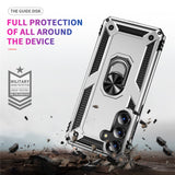 For-Samsung-Galaxy-S25-FE-Case-PC-+-TPU-Phone-Cover-with-Kickstand-Silver