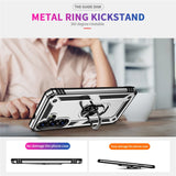 For-Samsung-Galaxy-S25-FE-Case-PC-+-TPU-Phone-Cover-with-Kickstand-Silver