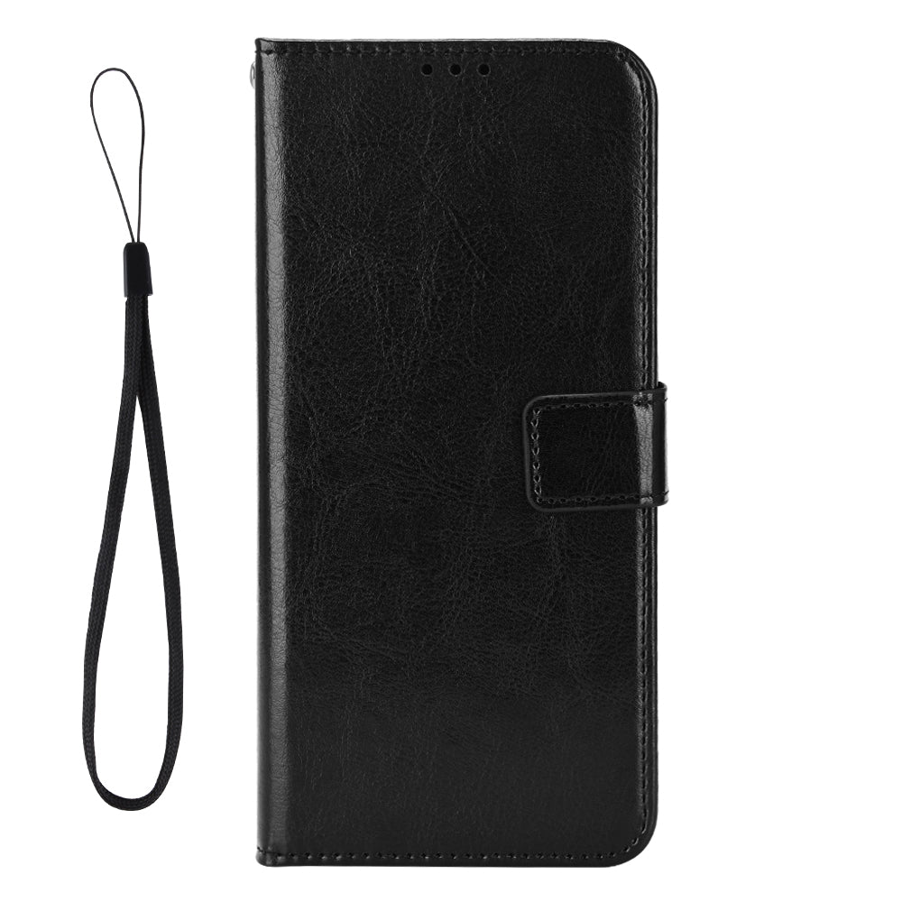 For-Honor-400-Smart-5G-/-4G-/-X7d-4G-PU-Leather-Case-with-Strap-Crazy-Horse-Texture-Phone-Wallet-Cover-Black