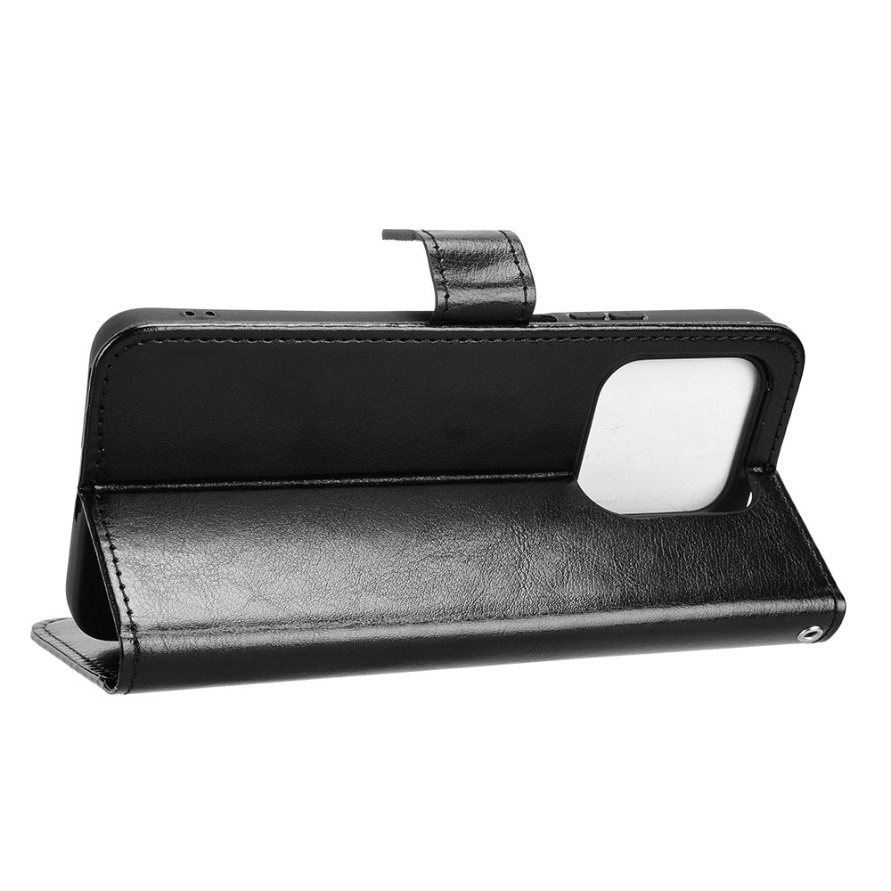 For-Honor-400-Smart-5G-/-4G-/-X7d-4G-PU-Leather-Case-with-Strap-Crazy-Horse-Texture-Phone-Wallet-Cover-Black