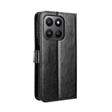 For-Honor-400-Smart-5G-/-4G-/-X7d-4G-PU-Leather-Case-with-Strap-Crazy-Horse-Texture-Phone-Wallet-Cover-Black