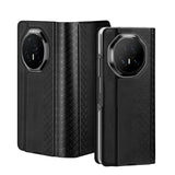 For-Honor-Magic-V5-5G-Case-DUX-DUCIS-Bril-Series-Leather+PC-Phone-Cover-with-Stand-Black