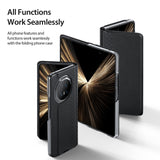 For-Honor-Magic-V5-5G-Case-DUX-DUCIS-Bril-Series-Leather+PC-Phone-Cover-with-Stand-Black